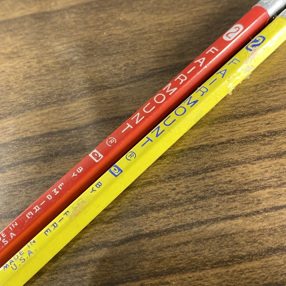 Unsharpened! Empire No 2 Fairmount Pencil Lot Vintage Blue Red Drawing Artist